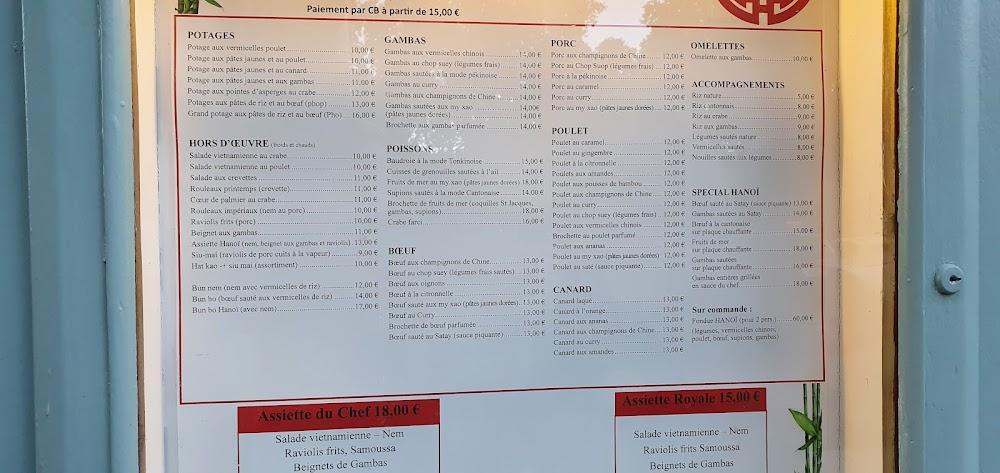 Hanoï - Menu Image 1